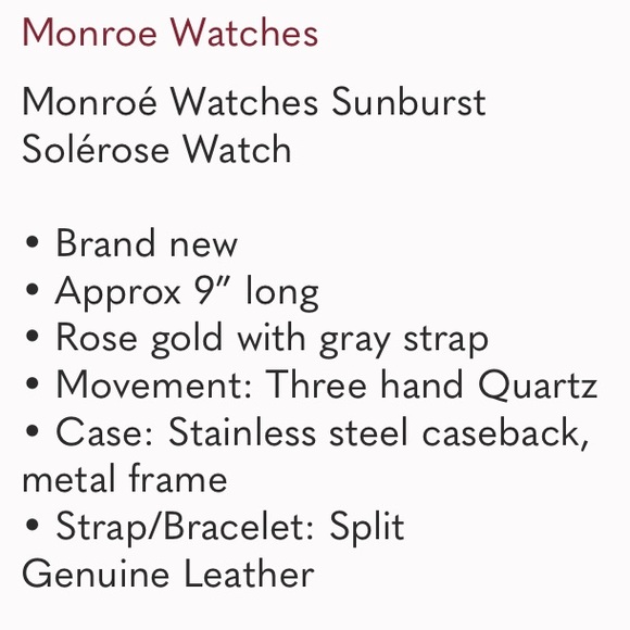 Monroé Sunburst Solérose rose gold watch. - Picture 7 of 7